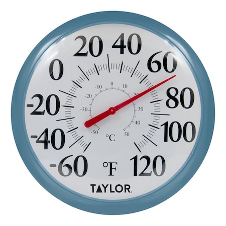 Houdini Taylor Big and Bold Bezel Dial Thermometer Plastic Teal 13.25 in. 6700TE